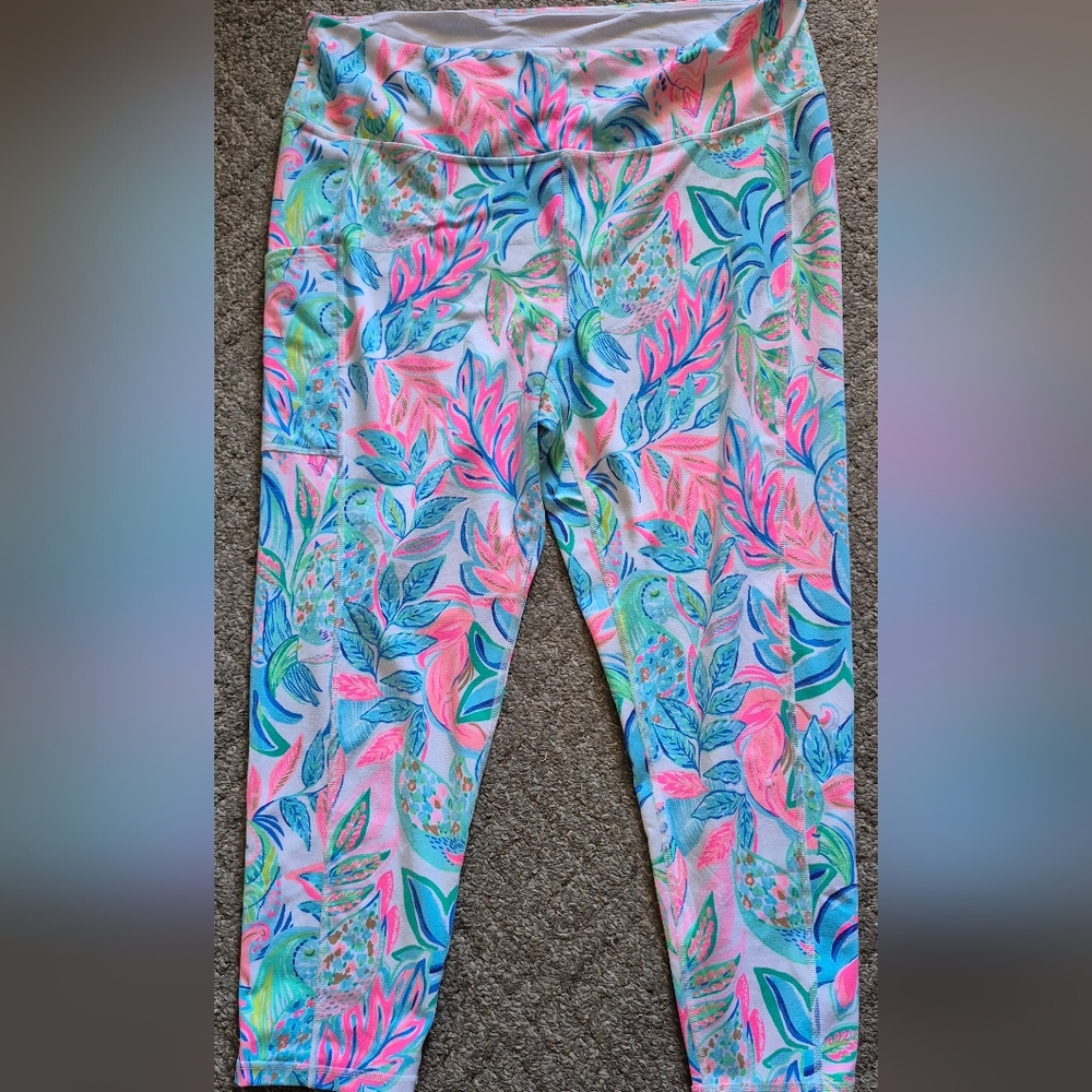 Lilly Pulitzer   Weekender High Rise Midi Crop Leggings  Sz.XXL